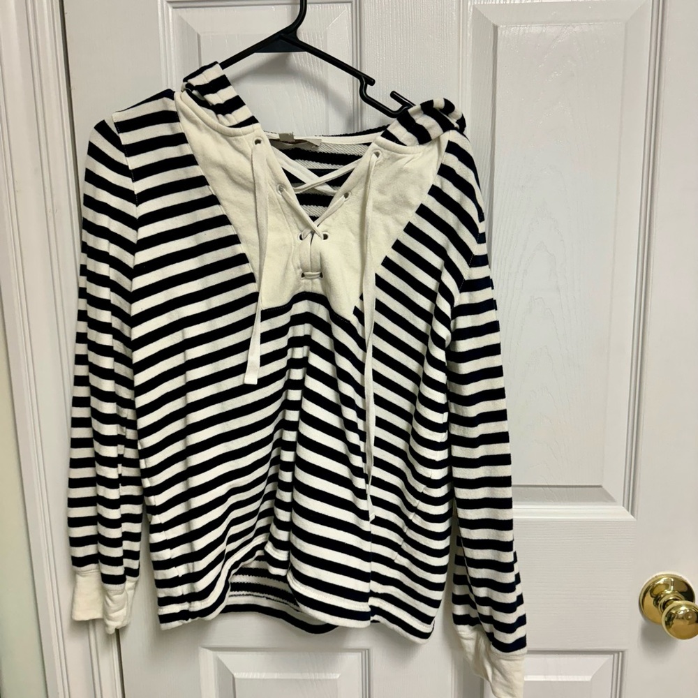 Loft Nautical Hoodie Sweatshirt - meduium